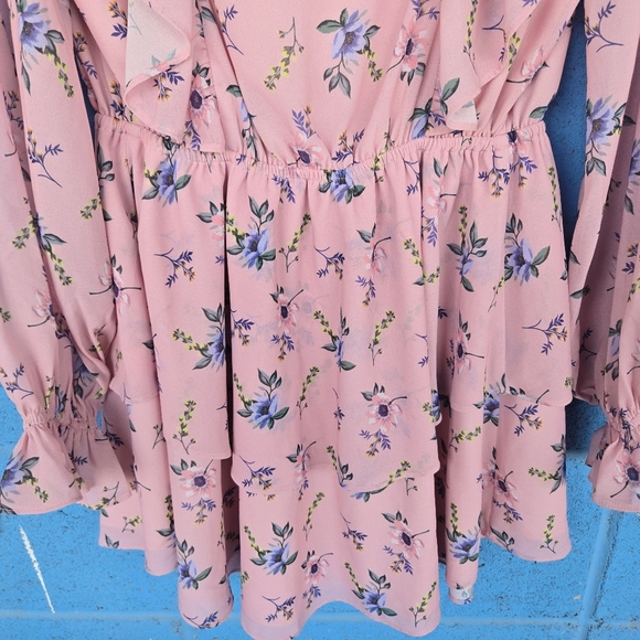 Yumi Kim by Revolve Pink Floral Dress Sz S - Picture 10 of 13
